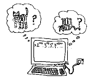Quantum computer (cartoon by Becky Thorn)